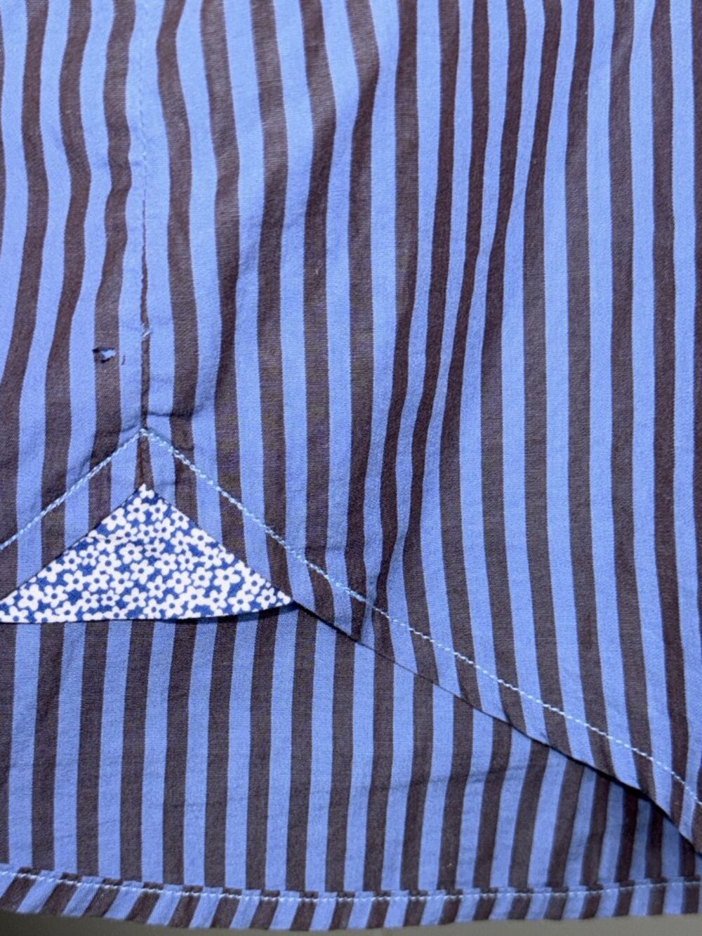 Tommy Bahama Blue Pin-Stripe Button-Down L/Sleeve Dress Shirt Pima Cotton Men XL - Picture 4 of 7